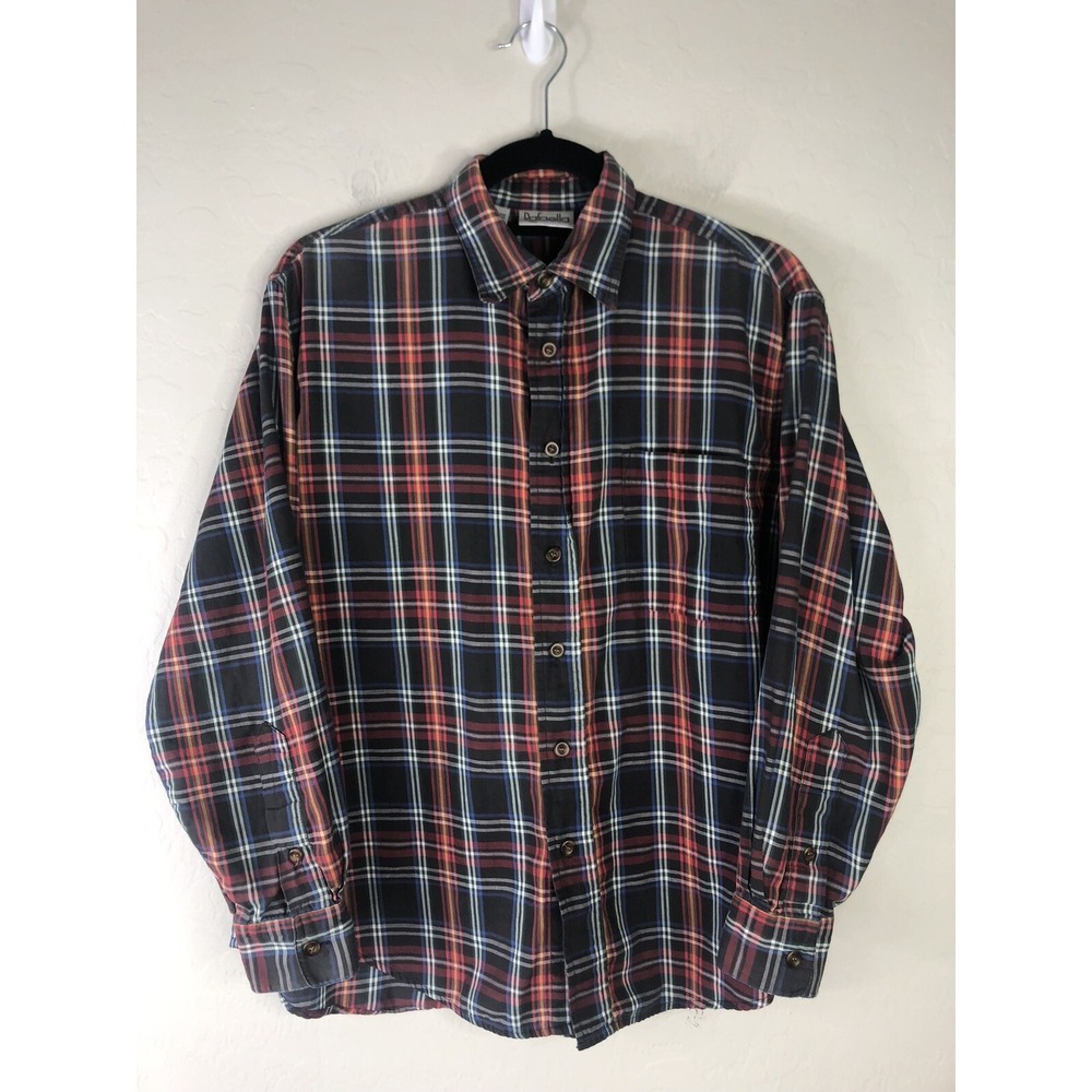 RAFAELLA Womens 10 Plaid‎ Button Front Shirt Boxy Cut